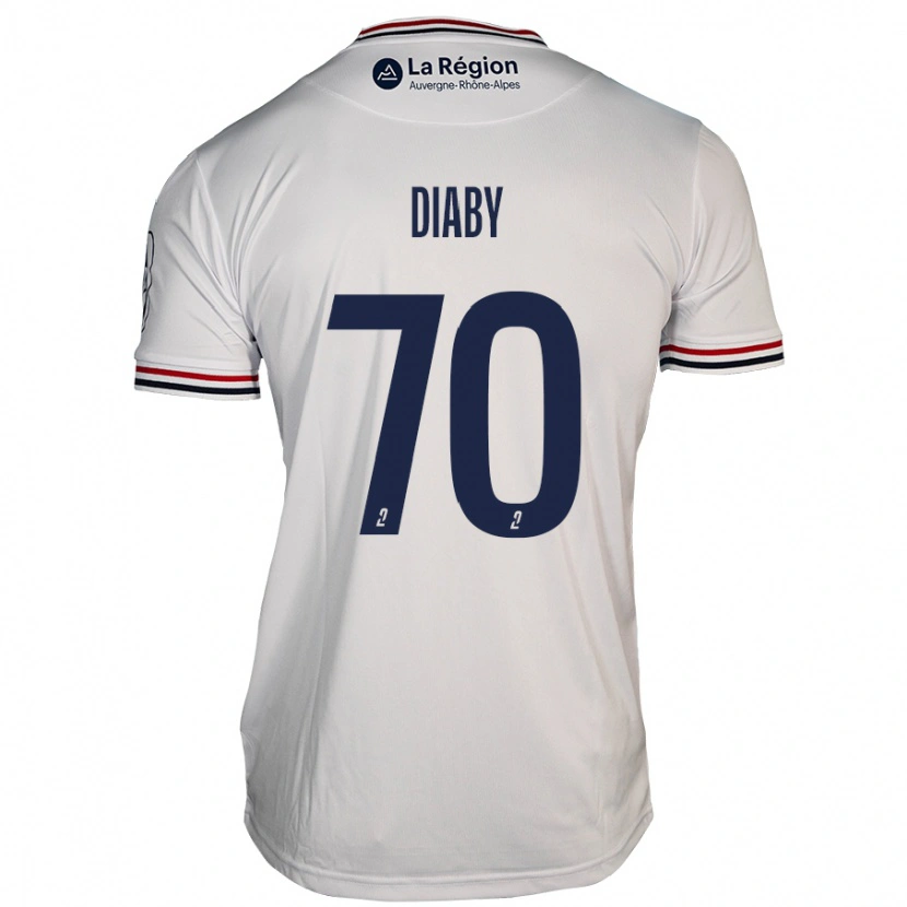 Danxen Hombre Camiseta Yadaly Diaby #70 Blanco 2ª Equipación 2024/25 La Camisa