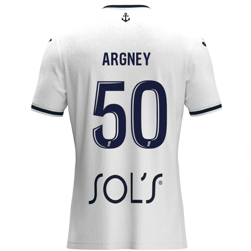 Danxen Hombre Camiseta Paul Argney #50 Blanco Azul Oscuro 2ª Equipación 2024/25 La Camisa