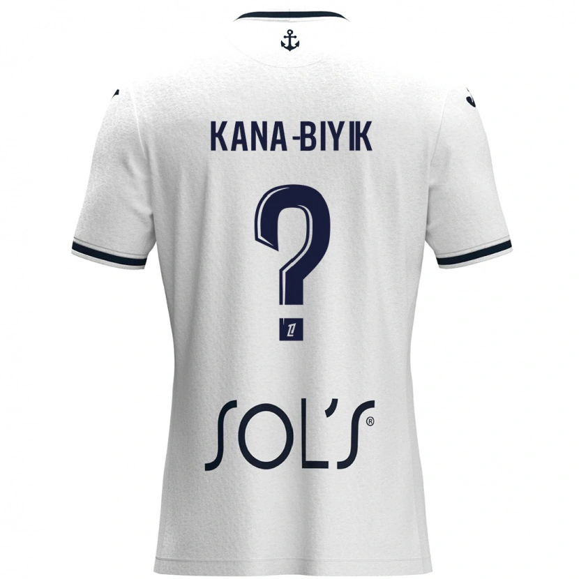 Danxen Hombre Camiseta Enzo Kana-Biyik #0 Blanco Azul Oscuro 2ª Equipación 2024/25 La Camisa