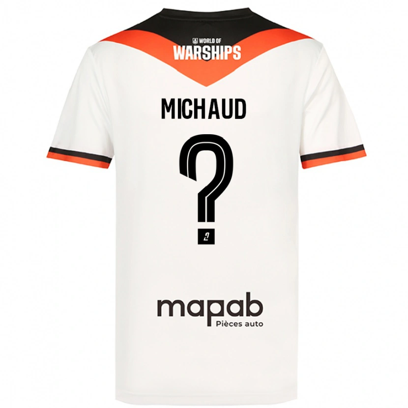 Danxen Hombre Camiseta Etan Michaud #0 Blanco 2ª Equipación 2024/25 La Camisa