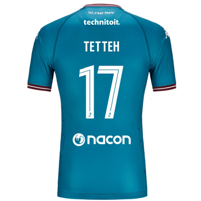 Danxen Hombre Camiseta Benjamin Tetteh #17 Azul Petróleo 2ª Equipación 2024/25 La Camisa