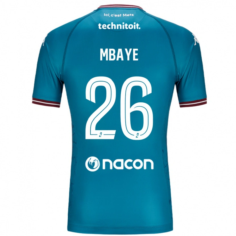Danxen Hombre Camiseta Malick Mbaye #26 Azul Petróleo 2ª Equipación 2024/25 La Camisa