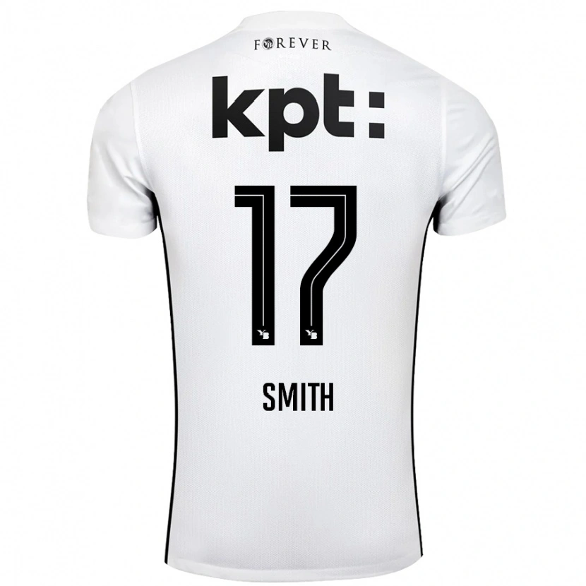 Danxen Hombre Camiseta Rhodri Smith #17 Blanco Negro 2ª Equipación 2024/25 La Camisa