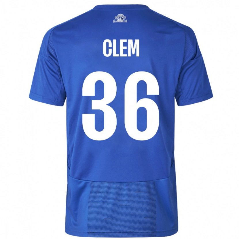 Danxen Hombre Camiseta William Clem #36 Blanco Azul 2ª Equipación 2024/25 La Camisa