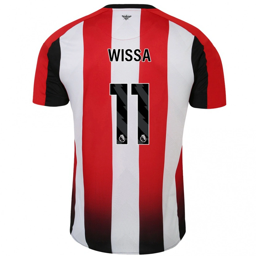 Danxen Mujer Camiseta Yoane Wissa #11 Rojo Blanco 1ª Equipación 2024/25 La Camisa