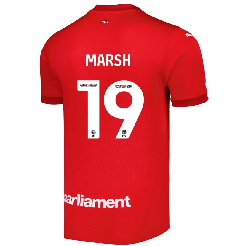 Danxen Mujer Camiseta Aiden Marsh #19 Rojo 1ª Equipación 2024/25 La Camisa