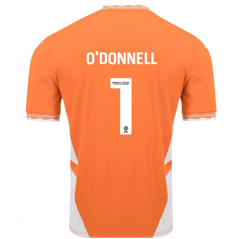 Danxen Mujer Camiseta Richard O'donnell #1 Naranja Blanco 1ª Equipación 2024/25 La Camisa