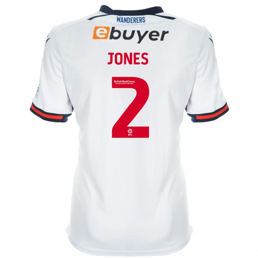Danxen Mujer Camiseta Gethin Jones #2 Blanco 1ª Equipación 2024/25 La Camisa