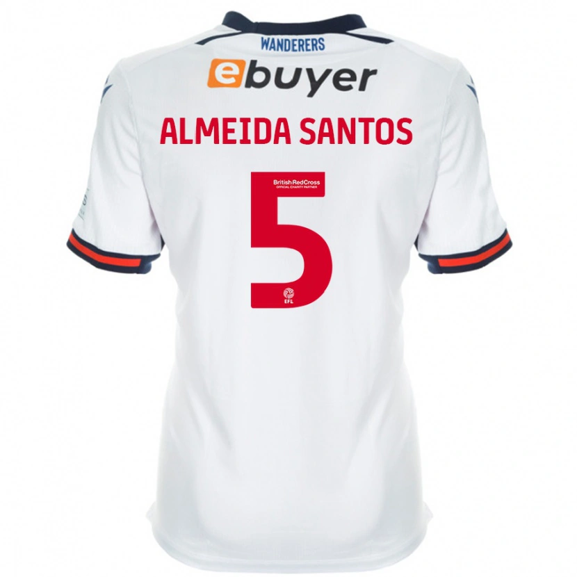 Danxen Mujer Camiseta Ricardo Santos #5 Blanco 1ª Equipación 2024/25 La Camisa
