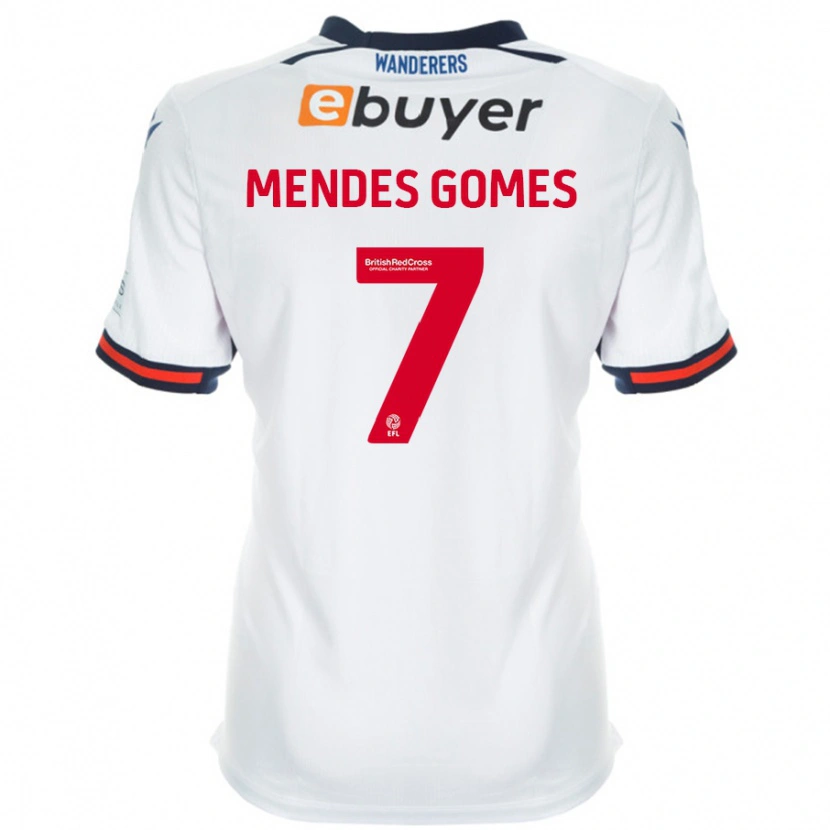 Danxen Mujer Camiseta Carlos Mendes #7 Blanco 1ª Equipación 2024/25 La Camisa