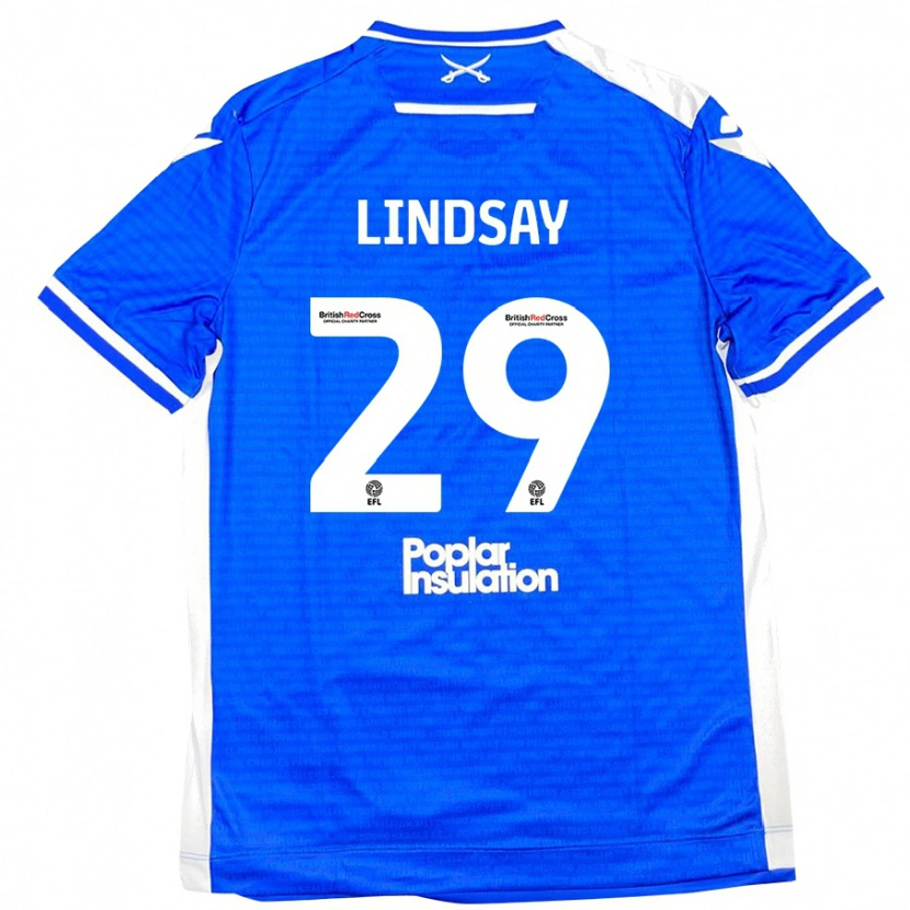 Danxen Mujer Camiseta Jamie Lindsay #29 Azul Blanco 1ª Equipación 2024/25 La Camisa