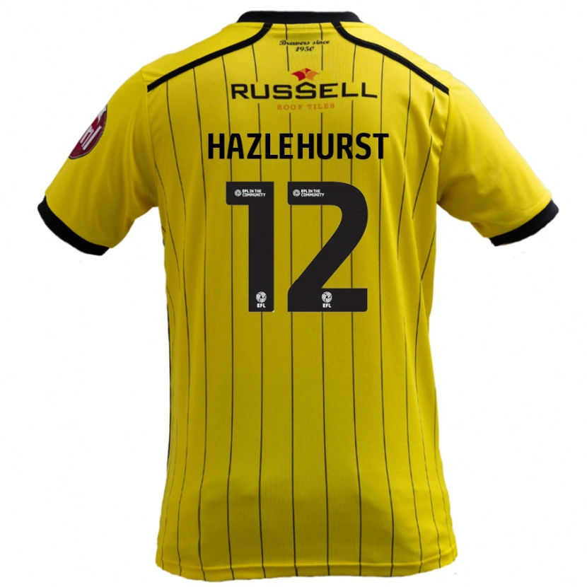 Danxen Mujer Camiseta Jack Hazlehurst #12 Amarillo 1ª Equipación 2024/25 La Camisa