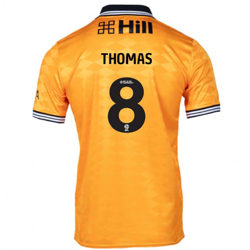 Danxen Mujer Camiseta George Thomas #8 Naranja 1ª Equipación 2024/25 La Camisa