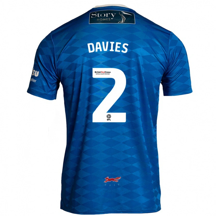 Danxen Mujer Camiseta Archie Davies #2 Azul 1ª Equipación 2024/25 La Camisa