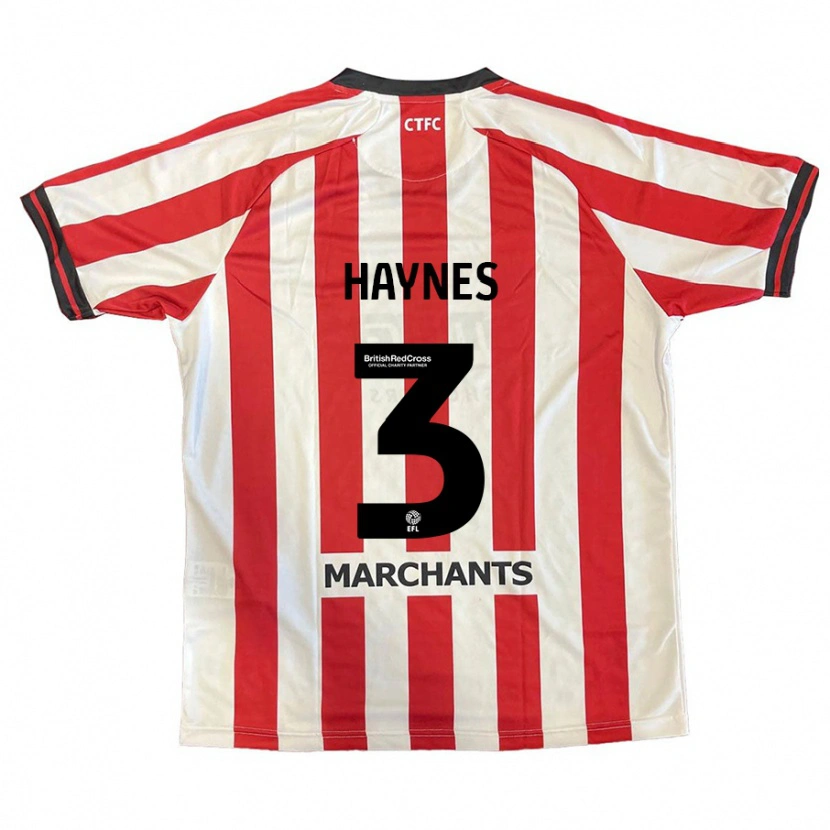 Danxen Mujer Camiseta Ryan Haynes #3 Rojo Blanco 1ª Equipación 2024/25 La Camisa