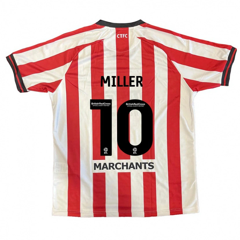 Danxen Mujer Camiseta George Miller #10 Rojo Blanco 1ª Equipación 2024/25 La Camisa