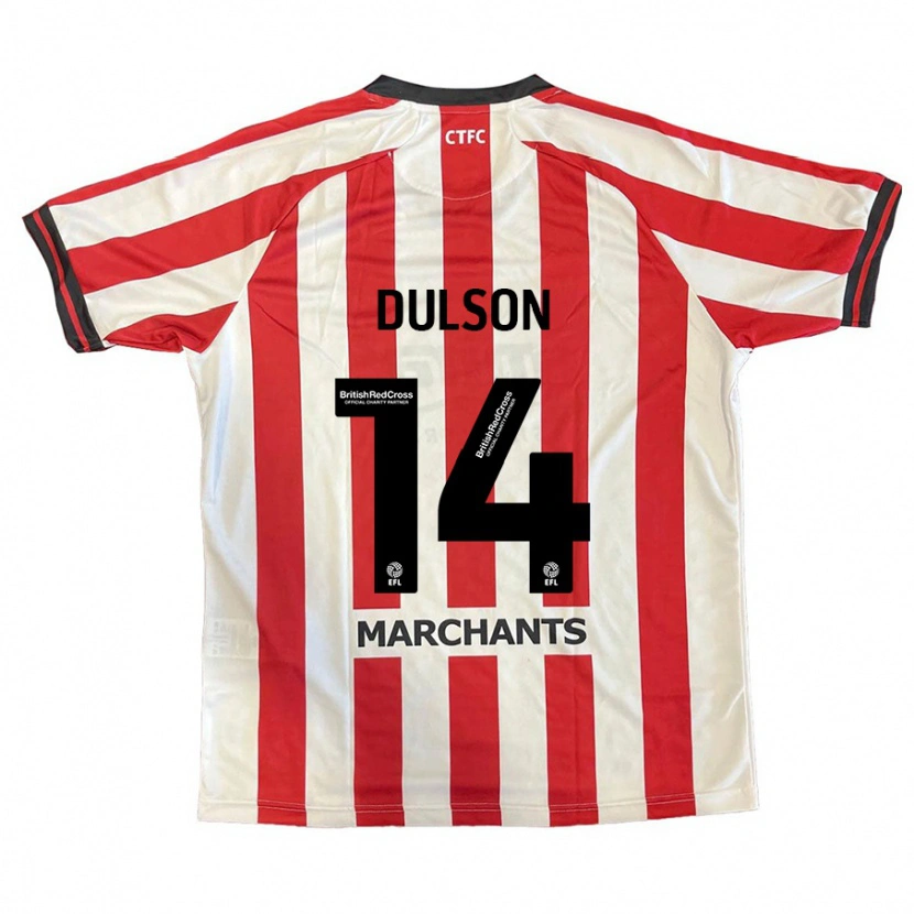 Danxen Mujer Camiseta Liam Dulson #14 Rojo Blanco 1ª Equipación 2024/25 La Camisa