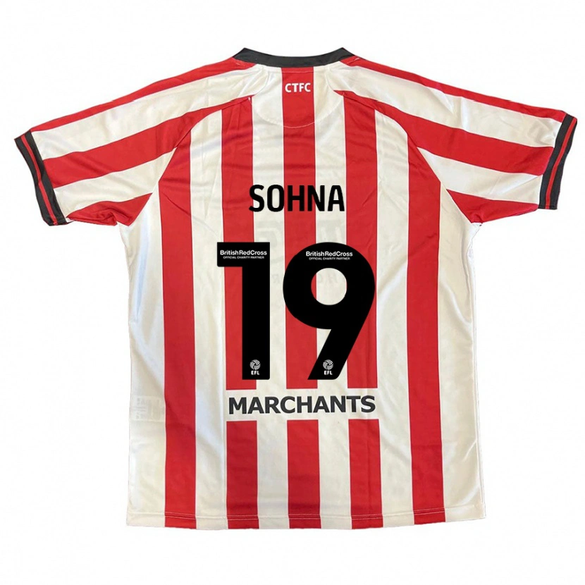Danxen Mujer Camiseta Harrison Sohna #19 Rojo Blanco 1ª Equipación 2024/25 La Camisa
