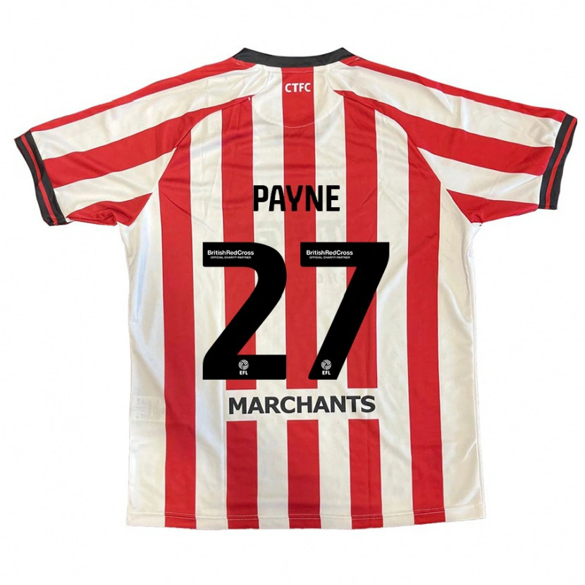Danxen Mujer Camiseta Lewis Payne #27 Rojo Blanco 1ª Equipación 2024/25 La Camisa