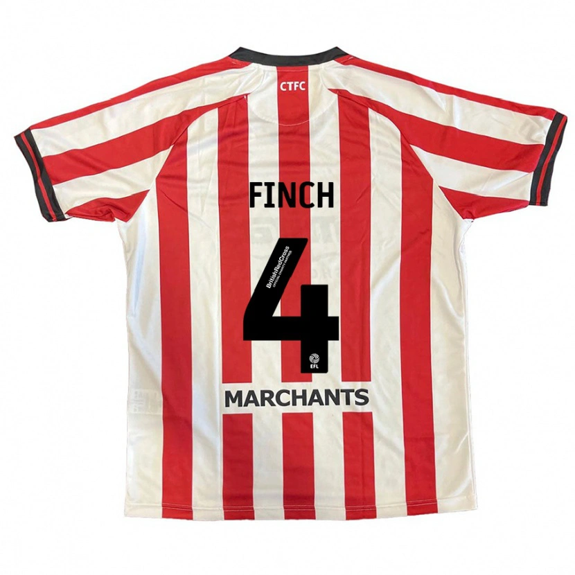 Danxen Mujer Camiseta Holly Finch #4 Rojo Blanco 1ª Equipación 2024/25 La Camisa