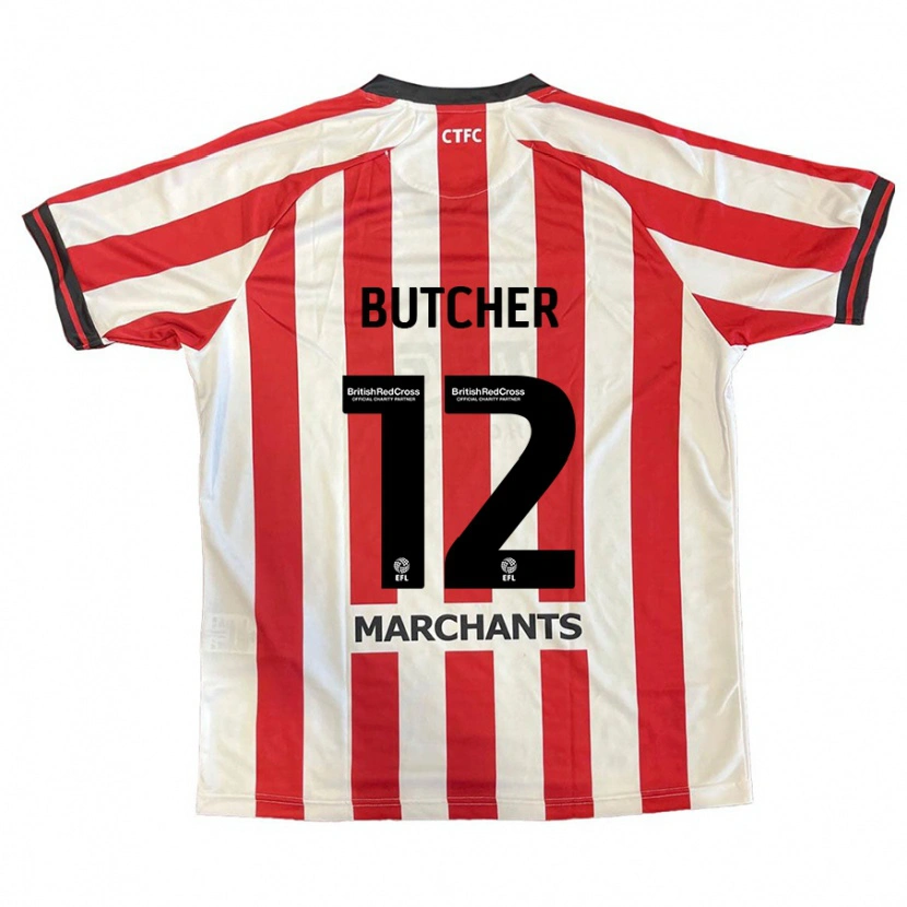 Danxen Mujer Camiseta Henna Butcher #12 Rojo Blanco 1ª Equipación 2024/25 La Camisa