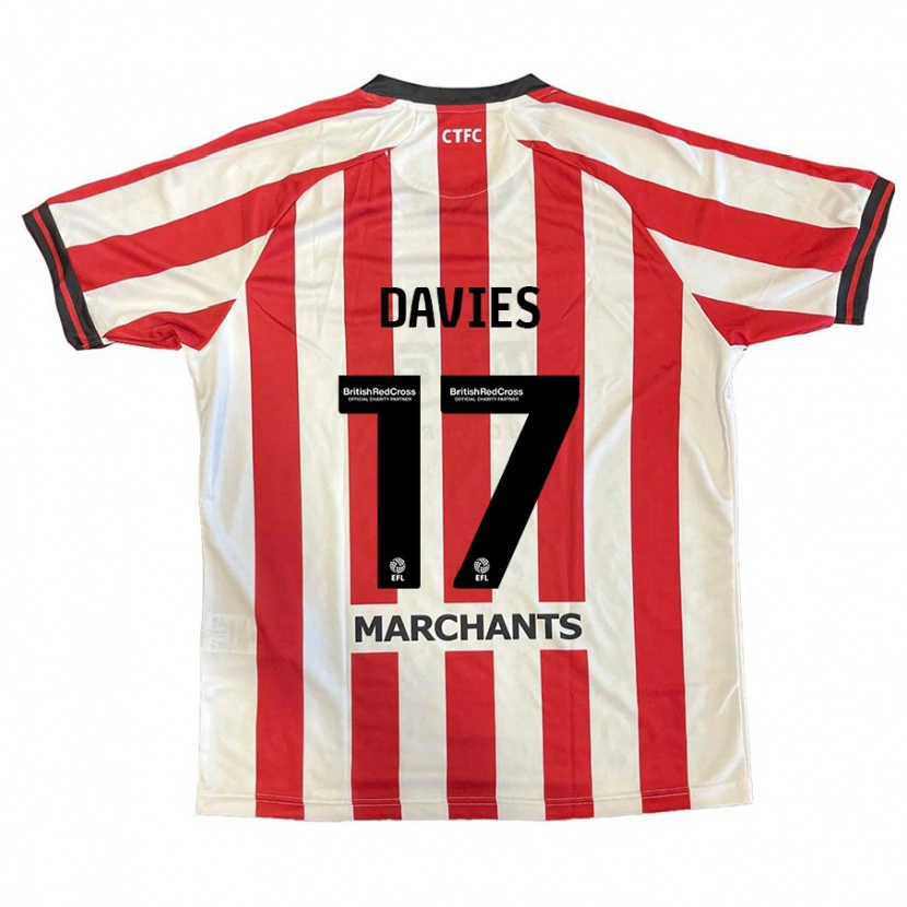 Danxen Mujer Camiseta Annabel Davies #17 Rojo Blanco 1ª Equipación 2024/25 La Camisa