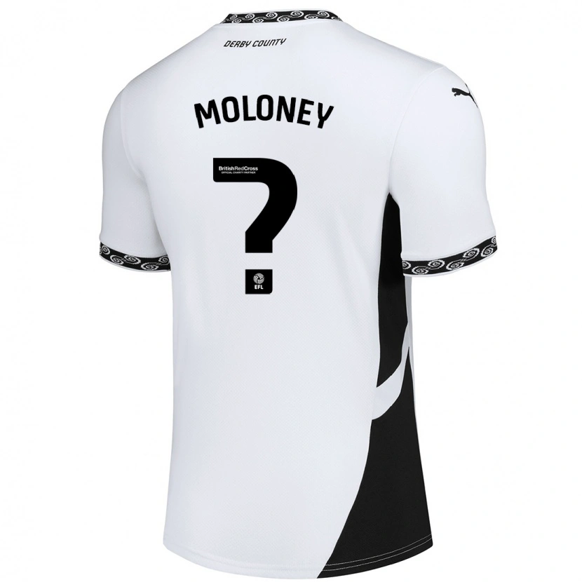 Danxen Mujer Camiseta Riley Moloney #0 Blanco Negro 1ª Equipación 2024/25 La Camisa