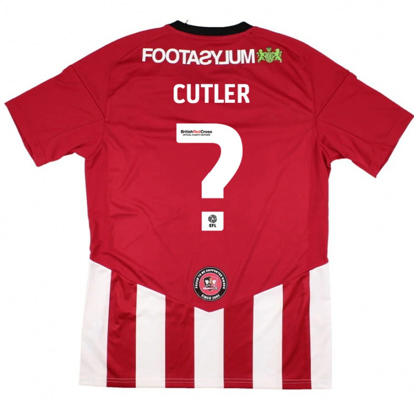 Danxen Mujer Camiseta Theo Cutler #0 Rojo Blanco 1ª Equipación 2024/25 La Camisa