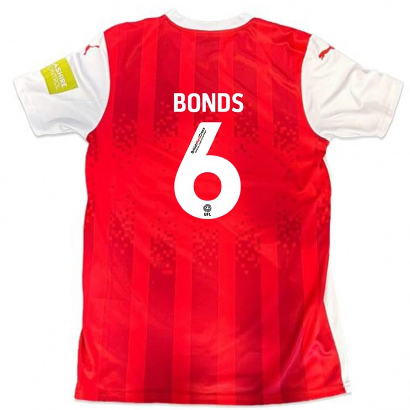 Danxen Mujer Camiseta Elliot Bonds #6 Rojo Blanco 1ª Equipación 2024/25 La Camisa