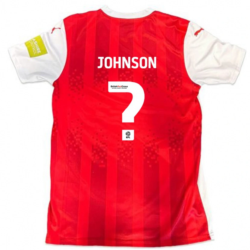 Danxen Mujer Camiseta Will Johnson #0 Rojo Blanco 1ª Equipación 2024/25 La Camisa