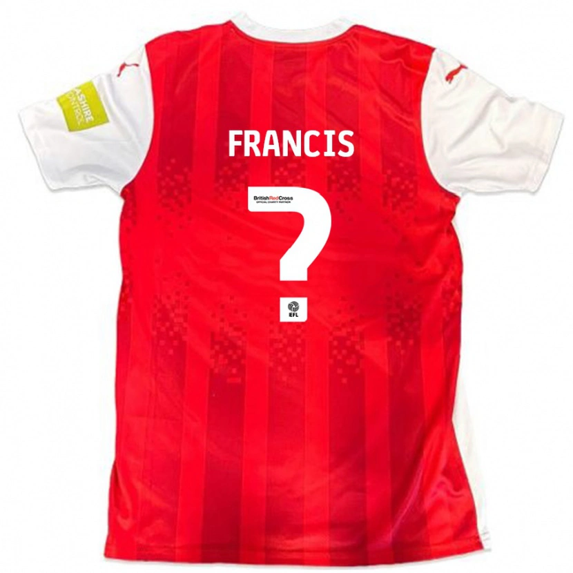 Danxen Mujer Camiseta Dannen Francis #0 Rojo Blanco 1ª Equipación 2024/25 La Camisa