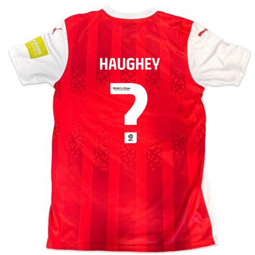 Danxen Mujer Camiseta Conor Haughey #0 Rojo Blanco 1ª Equipación 2024/25 La Camisa