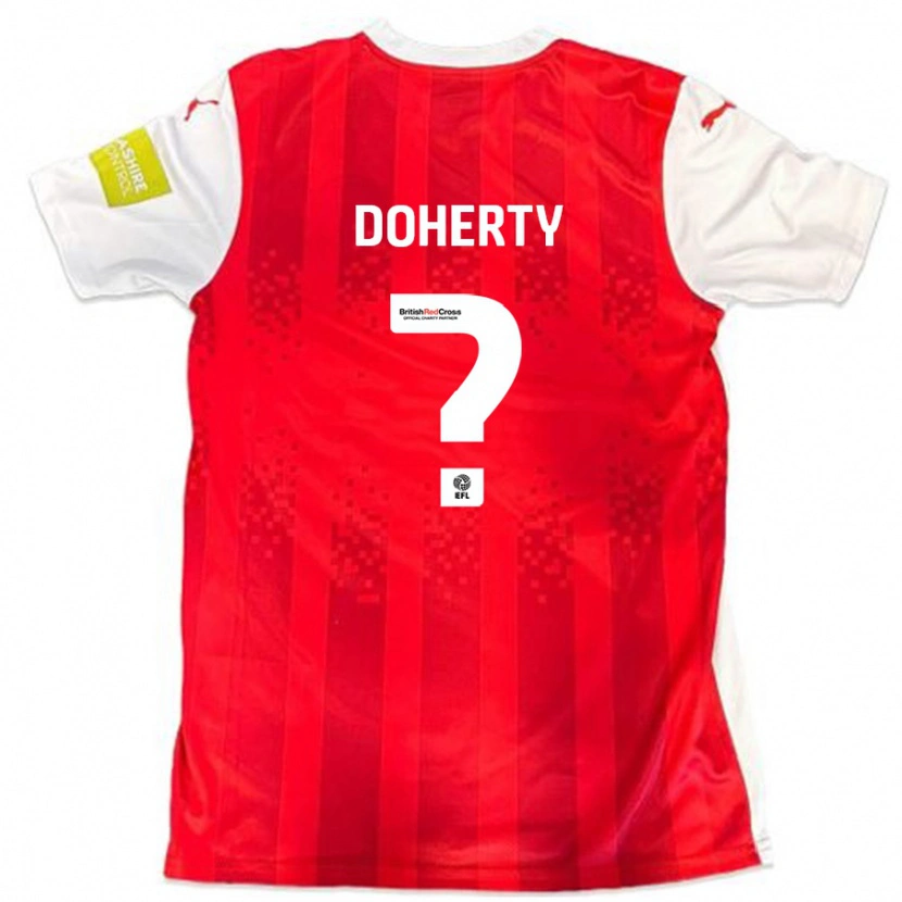 Danxen Mujer Camiseta Jack Doherty #0 Rojo Blanco 1ª Equipación 2024/25 La Camisa