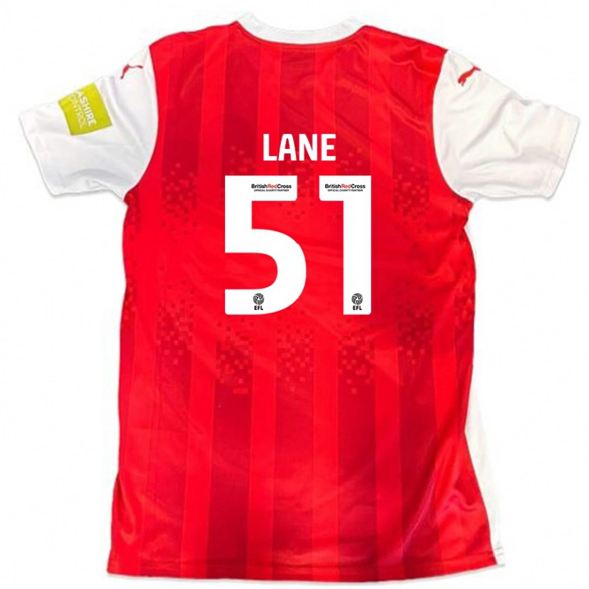 Danxen Mujer Camiseta Mikey Lane #51 Rojo Blanco 1ª Equipación 2024/25 La Camisa