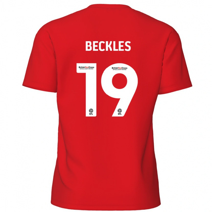 Danxen Mujer Camiseta Omar Beckles #19 Rojo 1ª Equipación 2024/25 La Camisa