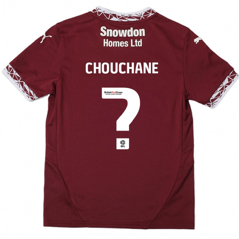 Danxen Mujer Camiseta Samy Chouchane #0 Borgoña 1ª Equipación 2024/25 La Camisa