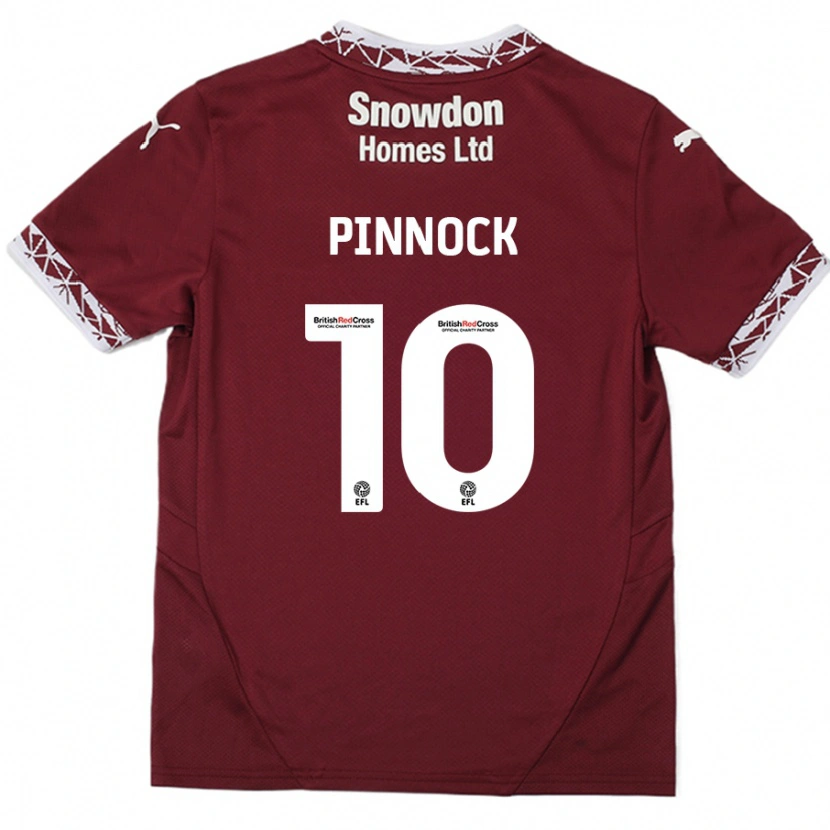 Danxen Mujer Camiseta Mitch Pinnock #10 Borgoña 1ª Equipación 2024/25 La Camisa