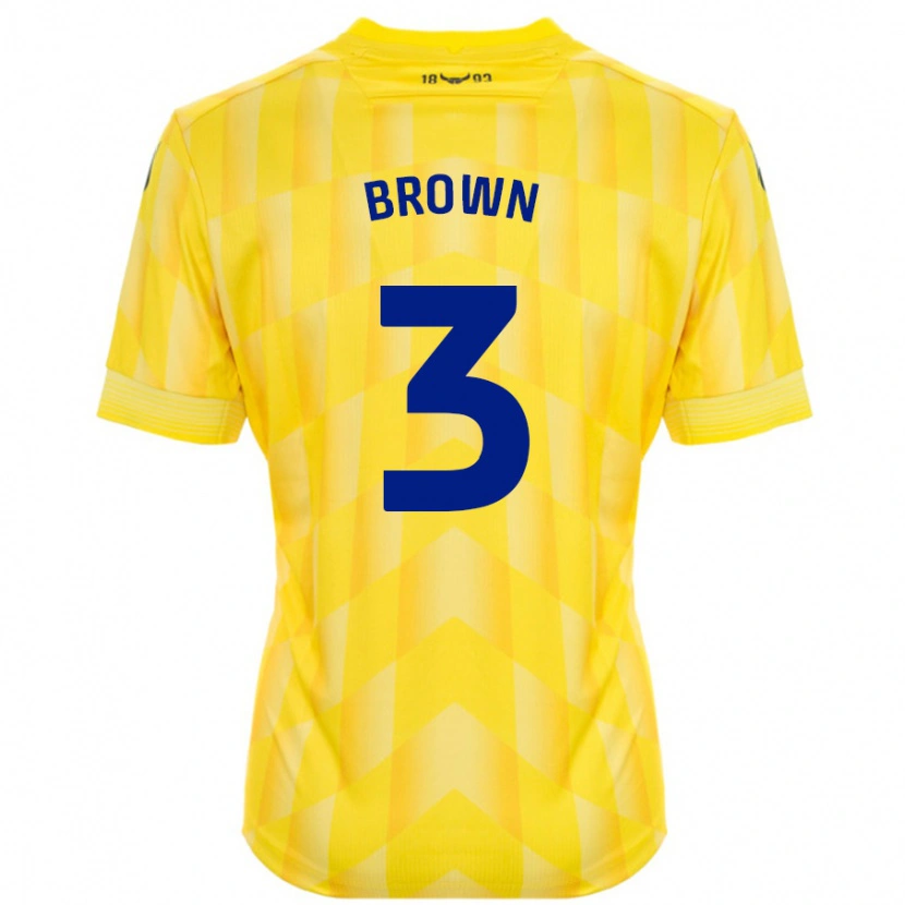 Danxen Mujer Camiseta Ciaron Brown #3 Amarillo 1ª Equipación 2024/25 La Camisa