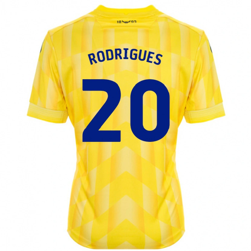 Danxen Mujer Camiseta Rúben Rodrigues #20 Amarillo 1ª Equipación 2024/25 La Camisa