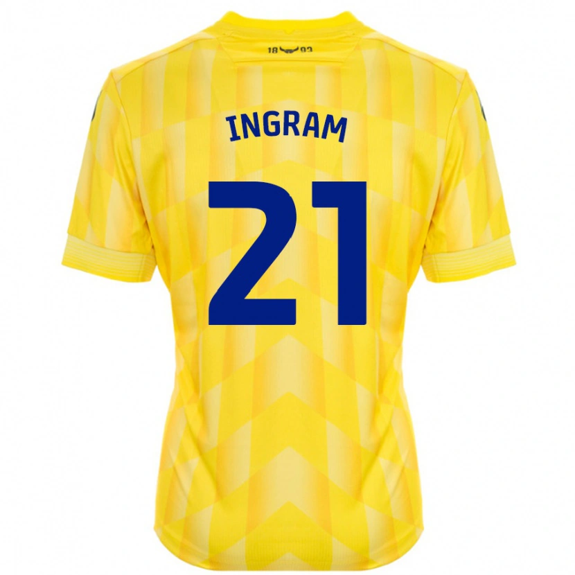 Danxen Mujer Camiseta Matt Ingram #21 Amarillo 1ª Equipación 2024/25 La Camisa