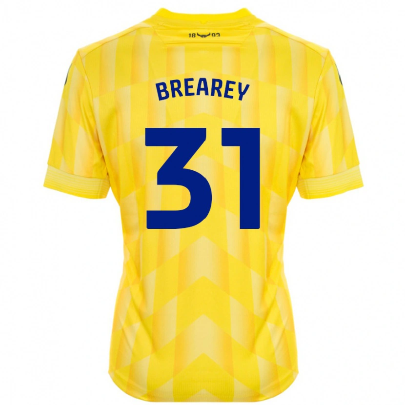 Danxen Mujer Camiseta Eddie Brearey #31 Amarillo 1ª Equipación 2024/25 La Camisa