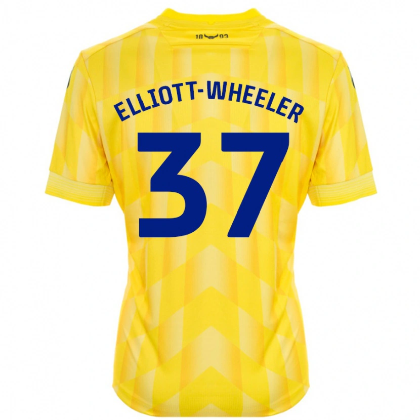 Danxen Mujer Camiseta Aidan Elliott-Wheeler #37 Amarillo 1ª Equipación 2024/25 La Camisa