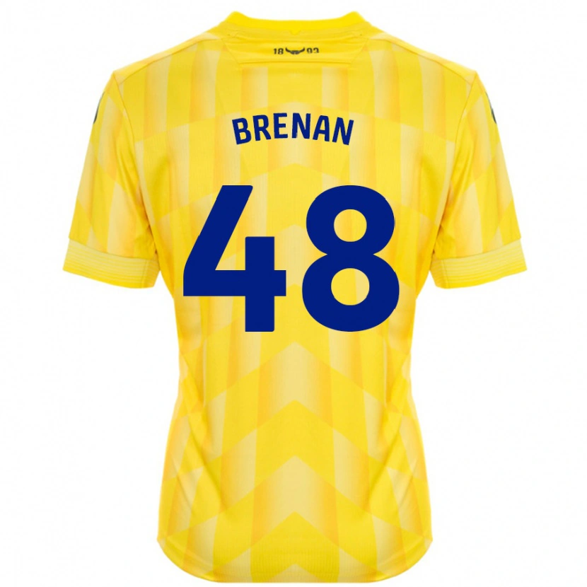Danxen Mujer Camiseta Tobias Brenan #48 Amarillo 1ª Equipación 2024/25 La Camisa
