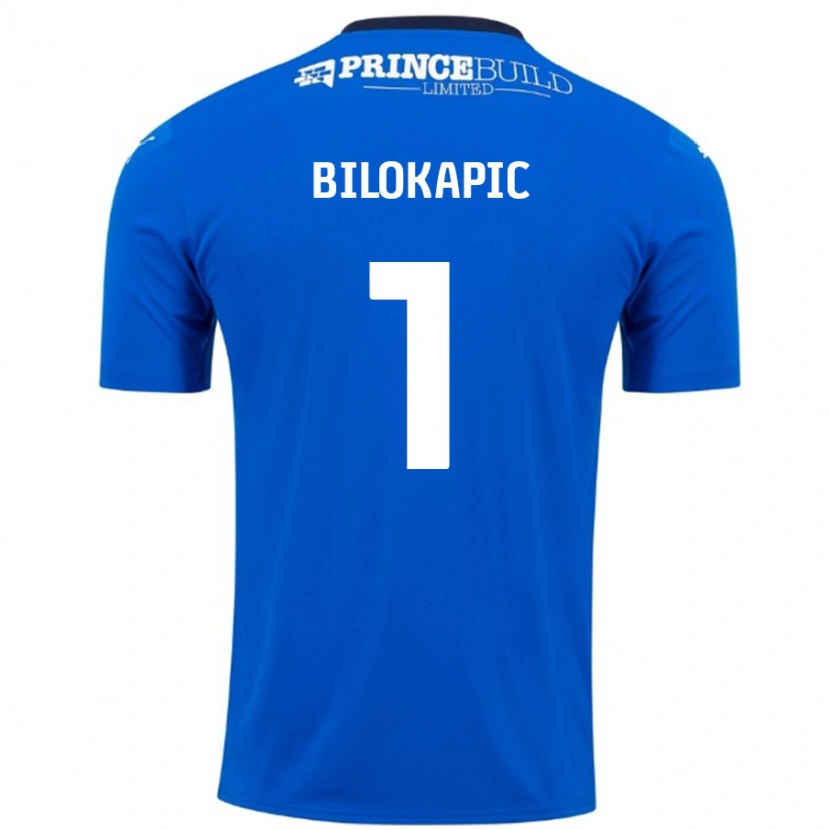 Danxen Mujer Camiseta Nicholas Bilokapic #1 Azul Blanco 1ª Equipación 2024/25 La Camisa