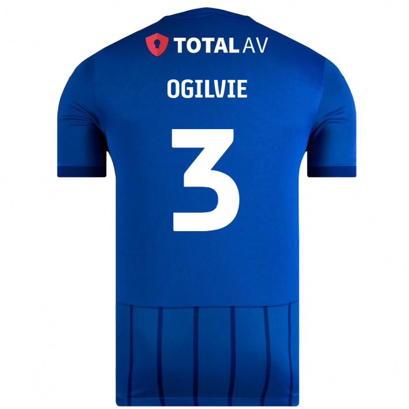Danxen Mujer Camiseta Connor Ogilvie #3 Azul 1ª Equipación 2024/25 La Camisa