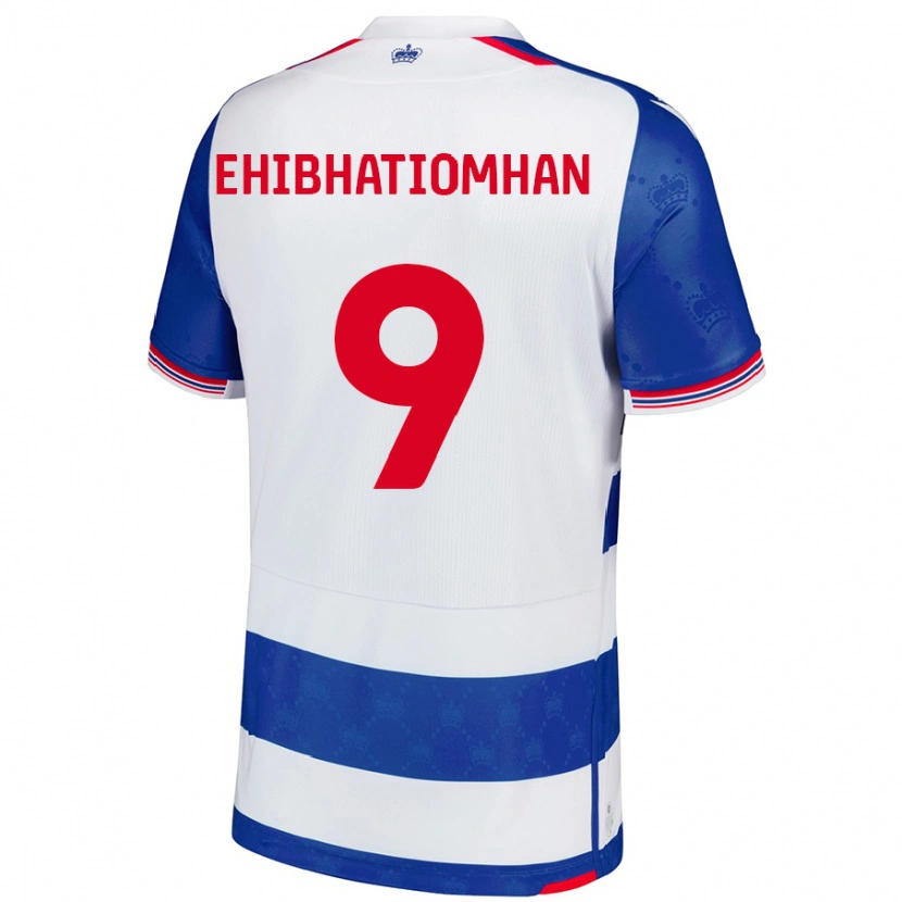 Danxen Mujer Camiseta Kelvin Ehibhatiomhan #9 Azul Blanco 1ª Equipación 2024/25 La Camisa
