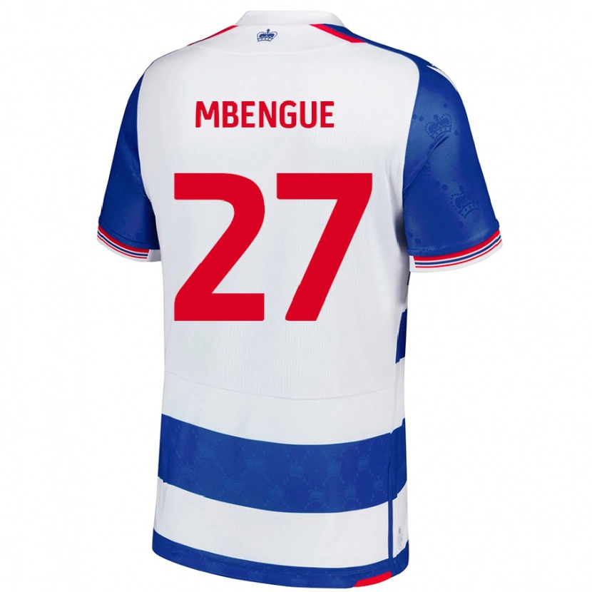Danxen Mujer Camiseta Amadou Salif Mbengue #27 Azul Blanco 1ª Equipación 2024/25 La Camisa