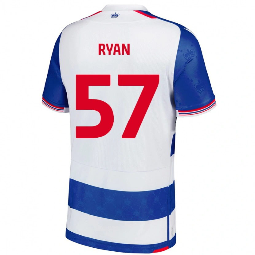 Danxen Mujer Camiseta John Ryan #57 Azul Blanco 1ª Equipación 2024/25 La Camisa