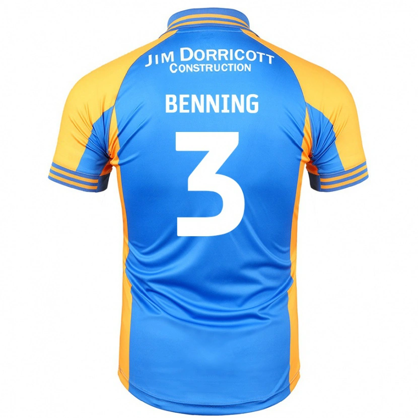 Danxen Mujer Camiseta Mal Benning #3 Azul Ámbar 1ª Equipación 2024/25 La Camisa
