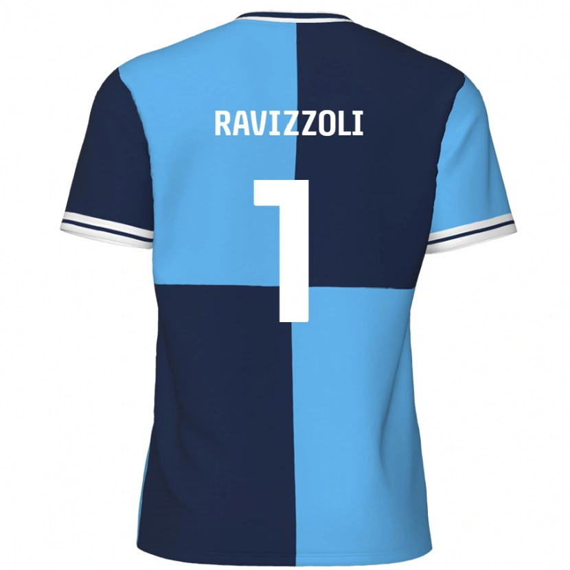 Danxen Mujer Camiseta Franco Ravizzoli #1 Azul Cielo Azul Oscuro 1ª Equipación 2024/25 La Camisa